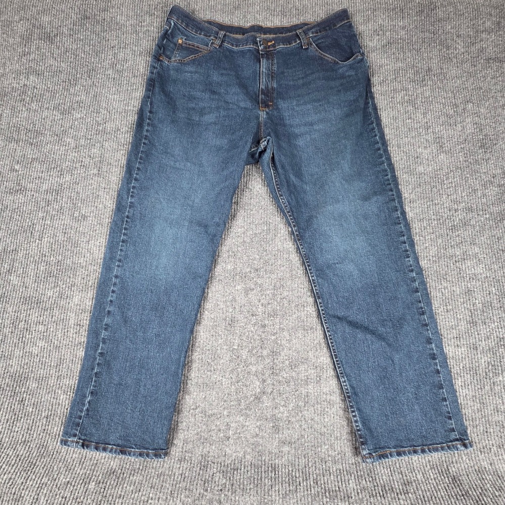 Wrangler Men's‎ Premium Quality Denim Jeans 40x30 Blue Straight Leg